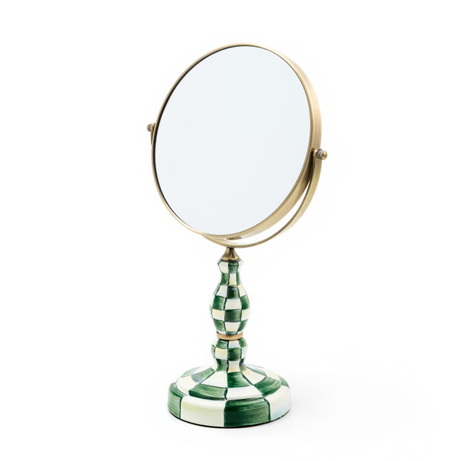 Emerald Check Vanity Mirror - {current_domain}