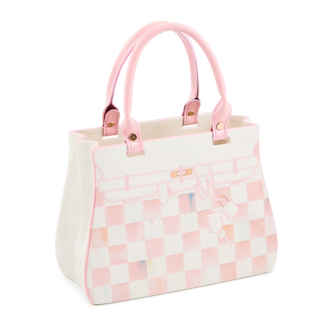Rosy Check Doodles Handbag Vase - {current_domain}