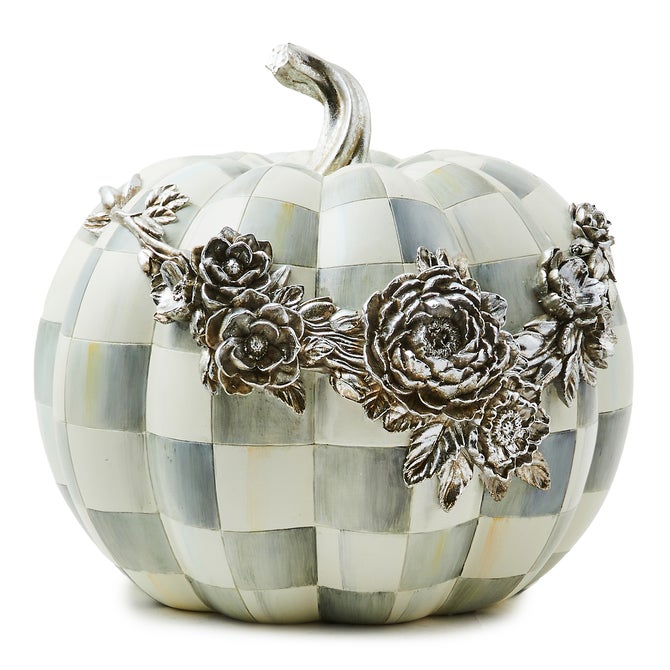 Sterling Check Silver Floral Garland Pumpkin - {current_domain}