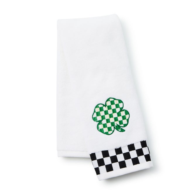 Lucky Clover Check Hand Towel - {current_domain}