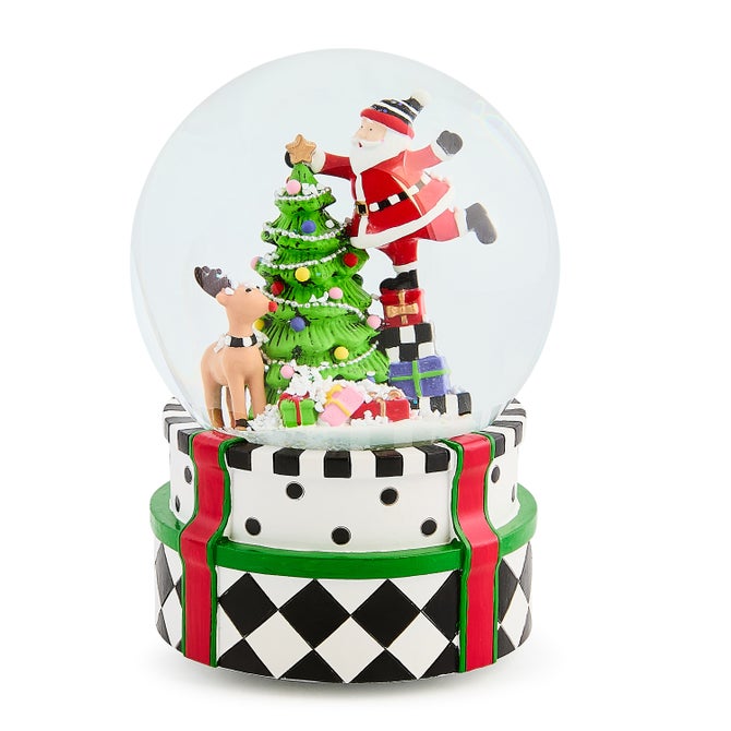 Santa & Rudolph Snow Globe - {current_domain}