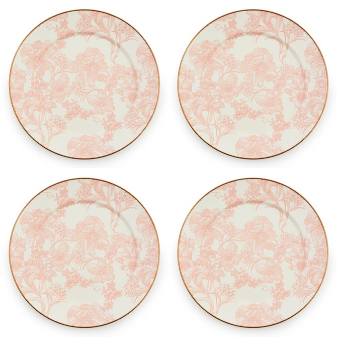 Rosy English Garden Chargers, Set of 4 - {current_domain}