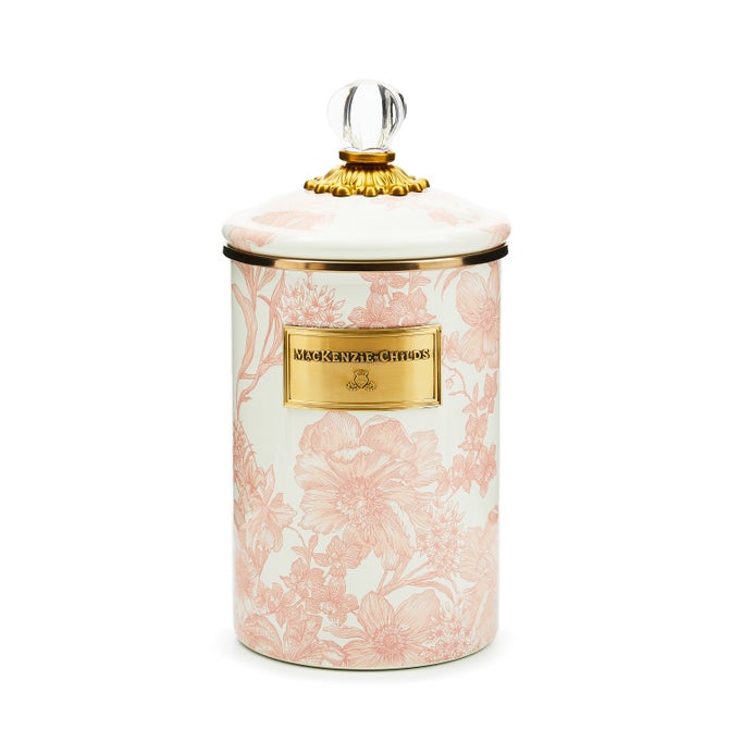 Rosy English Garden Enamel Canisters - {current_domain}