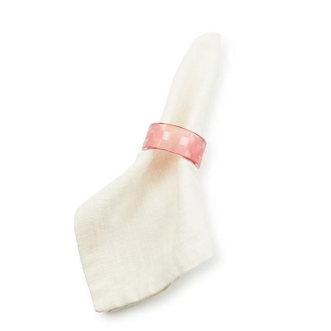 Pink Check Napkin Rings, Set of 4 - {current_domain}