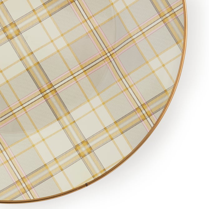 Tartan Latte Dinner Plate - {current_domain}