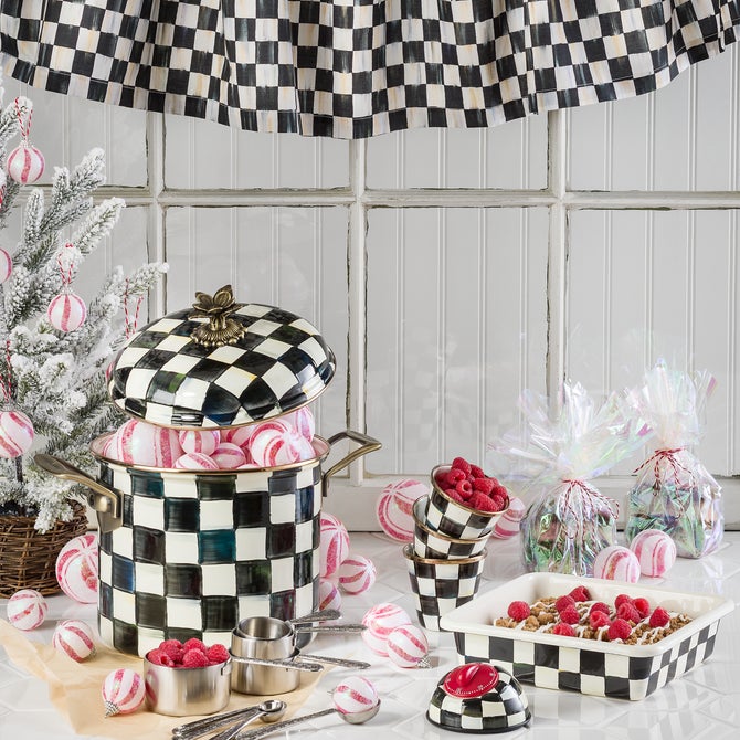 Courtly Check Cafe Valance - {current_domain}