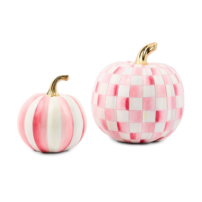 Classic Bubblegum Stripe Small & Check Medium Pumpkin Set - {current_domain}