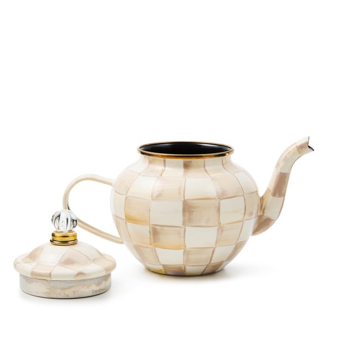 Mocha Check 4 Cup Teapot - {current_domain}