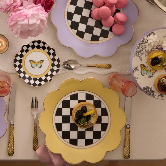 Butterfly Toile Buttercream Dinner Plate - {current_domain}