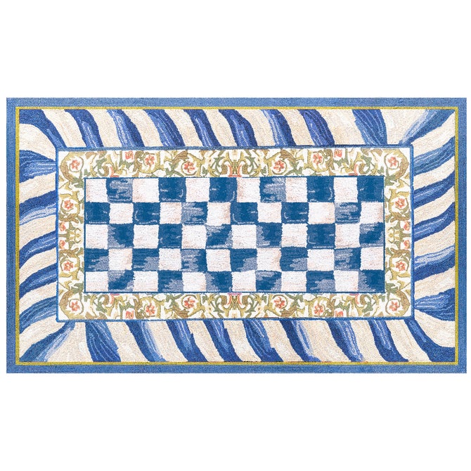 Truly Royal Check 3' x 5' Washable Rug - {current_domain}