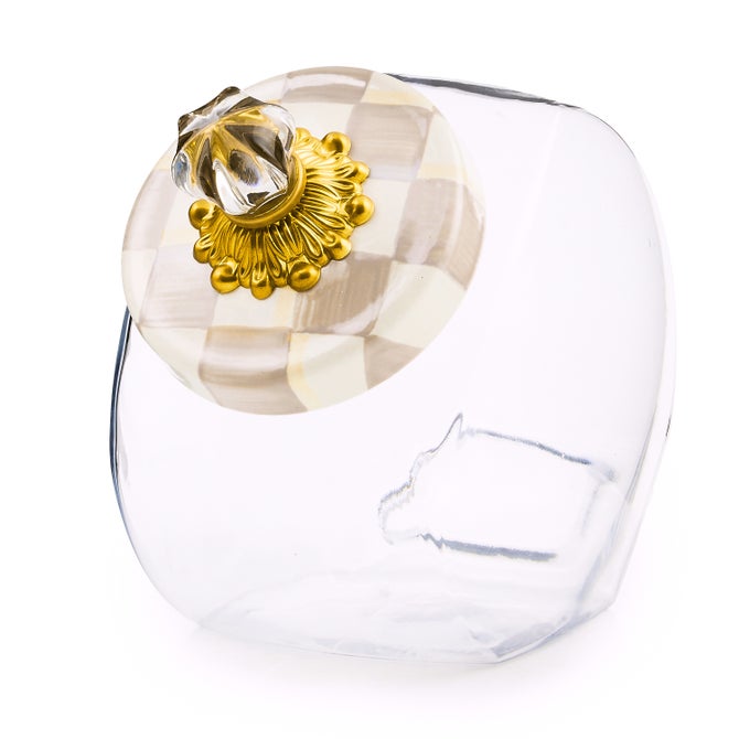 Sweets Jar with Mocha Check Lid - {current_domain}