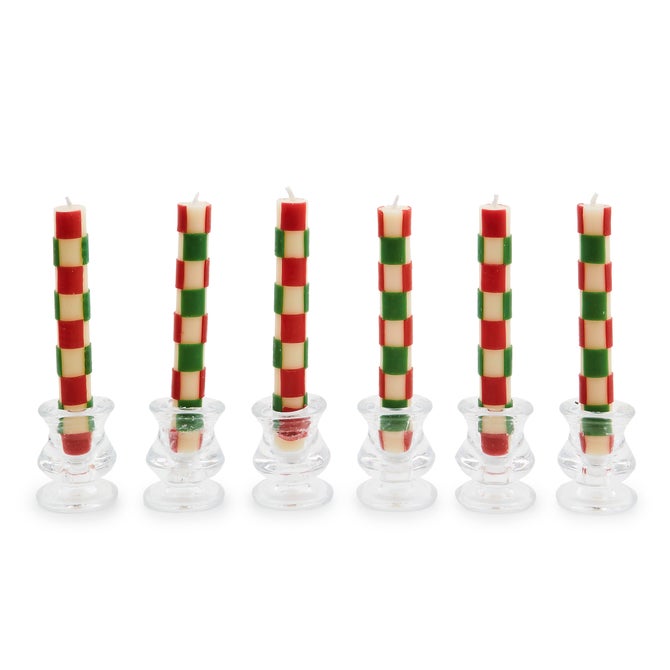 Mini Red & Green Dinner Candles, Set of 6 - {current_domain}
