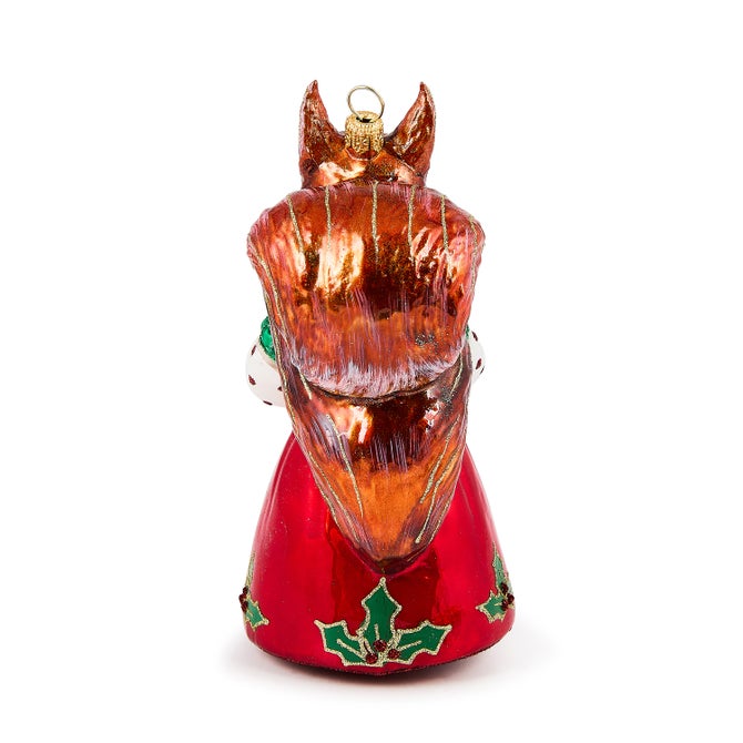 Check It out Squirrel Glass Ornament - {current_domain}