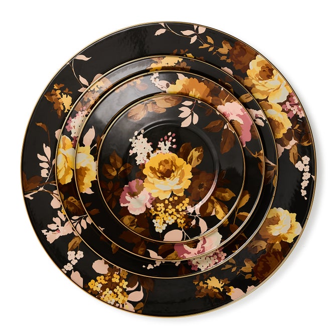 Wild Rose Brown Charger Plate - {current_domain}