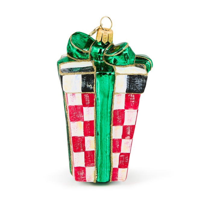 Check It Out Gift Glass Ornament - {current_domain}