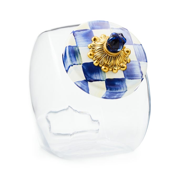 Cookie Jar with Royal Check Lid - {current_domain}