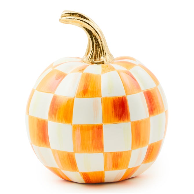 Orange Check Mini Pumpkin - {current_domain}