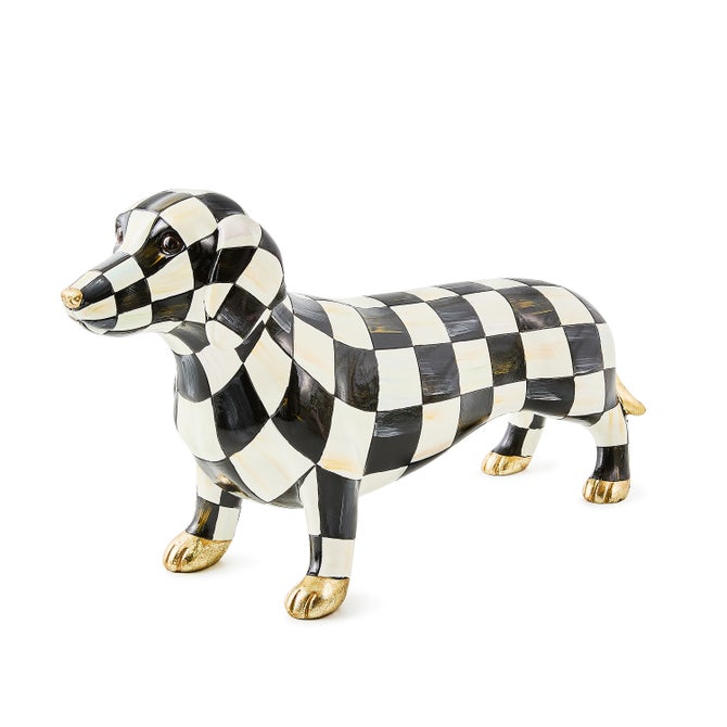 Courtly Check Dachshund Figurine - {current_domain}