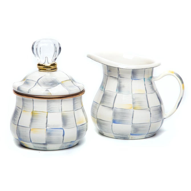 Sterling Check Creamer & Sugar Bowl Set - {current_domain}