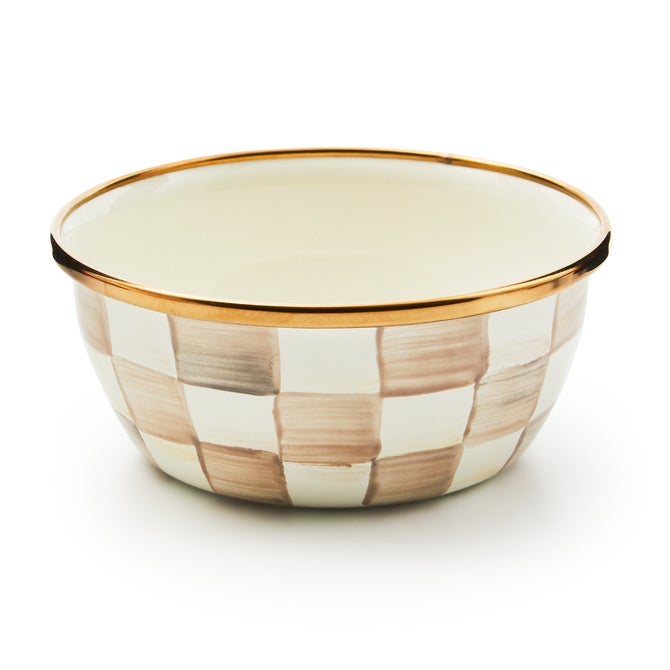 Mocha Check Pinch Bowl - {current_domain}