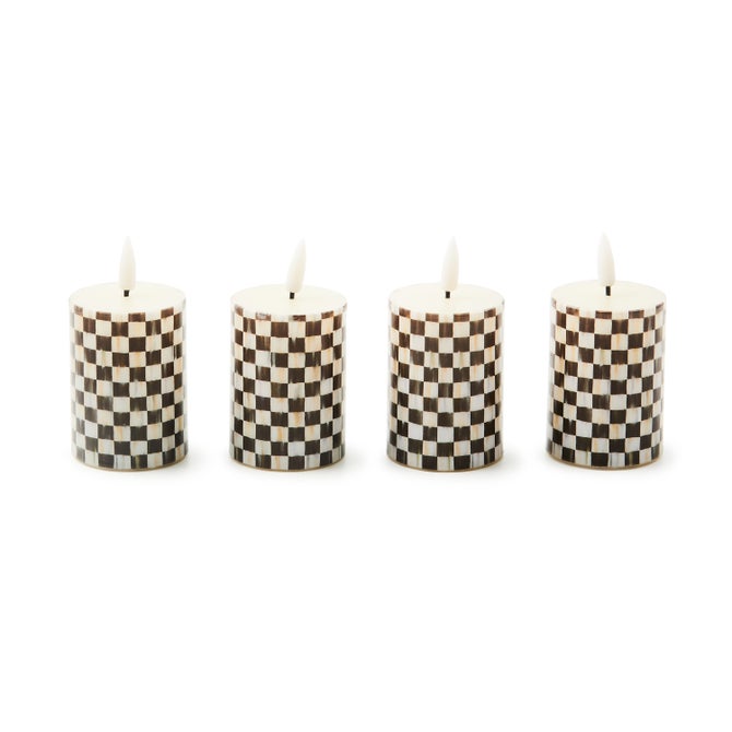 Courtly Check Flameless Votives, Set of 4 - {current_domain}