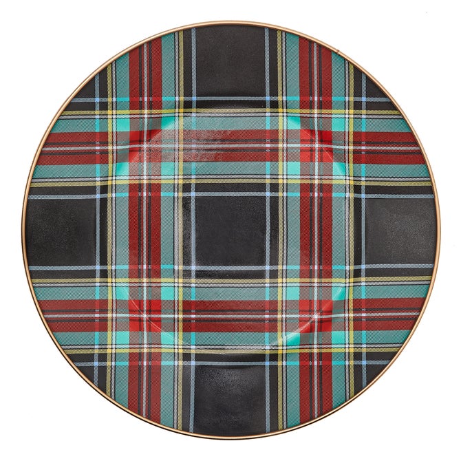 Tartan Black Dinner Plate - {current_domain}