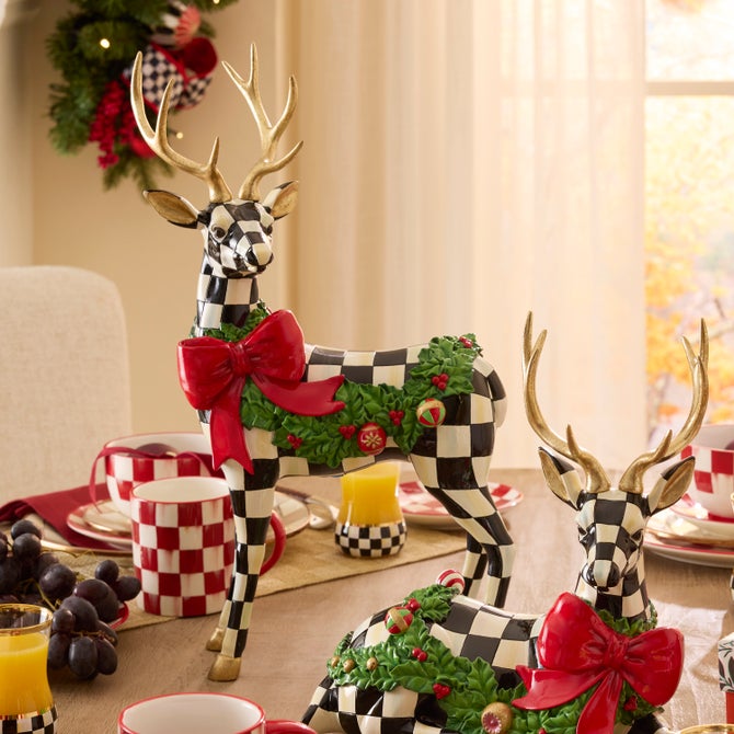 Holly Check Standing Deer - {current_domain}