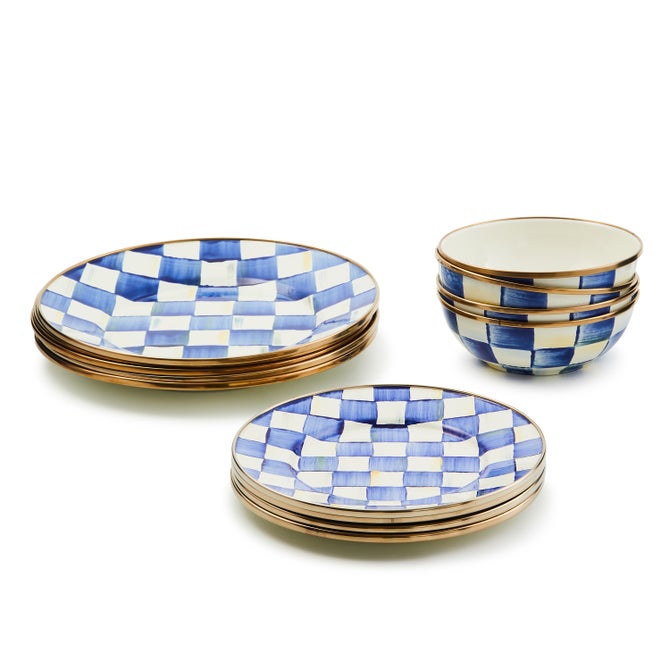 Royal Check Dinnerware 12pc Complete Set - {current_domain}