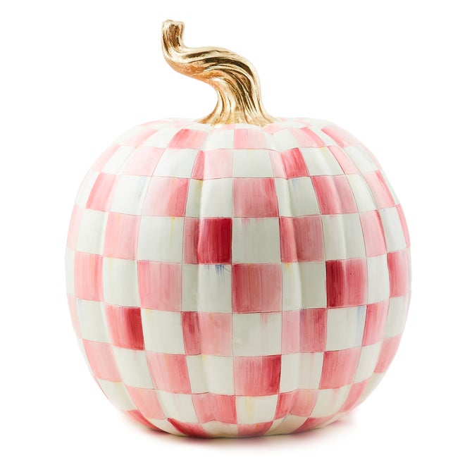 Bubblegum Pink Check Large Pumpkin - {current_domain}