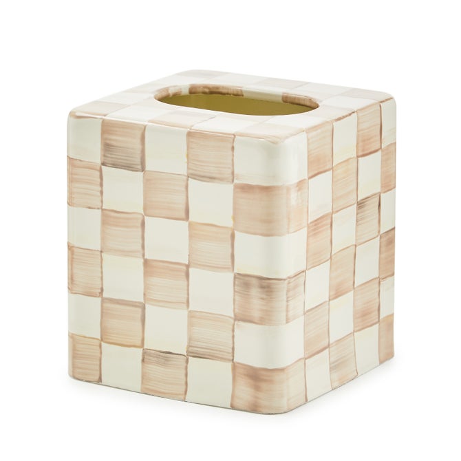 Mocha Check Boutique Tissue Box Cover - {current_domain}