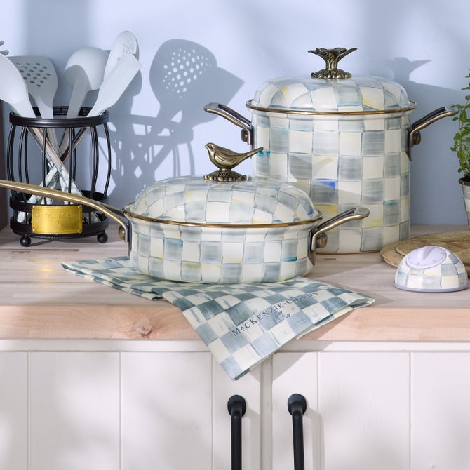 Check Printed Dish Towel - {current_domain}