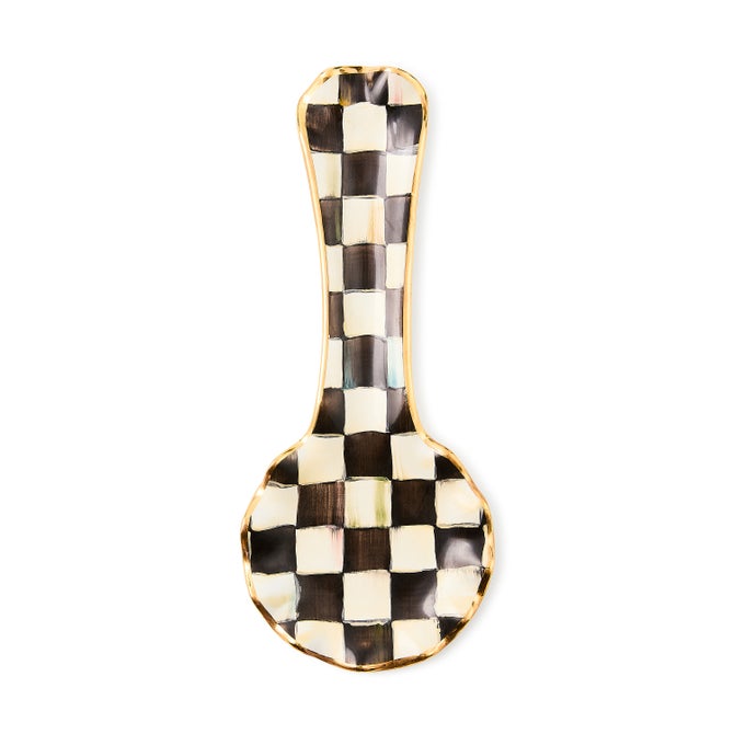 Courtly Check Ceramic Spoon Rest - {current_domain}