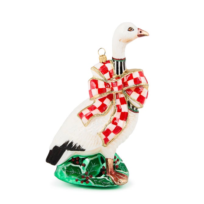 Check It Out Goose Glass Ornament - {current_domain}