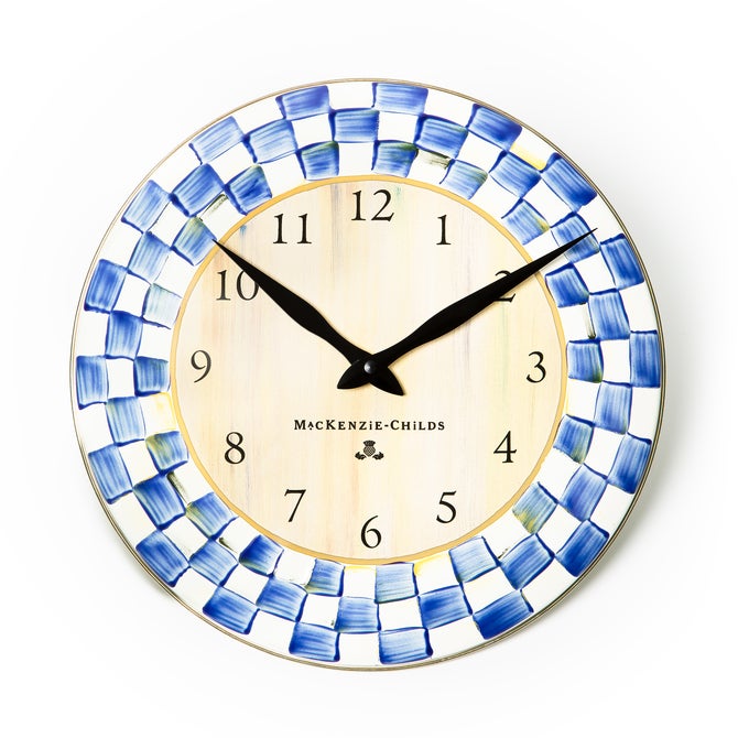 Royal Check Wall Clock - {current_domain}