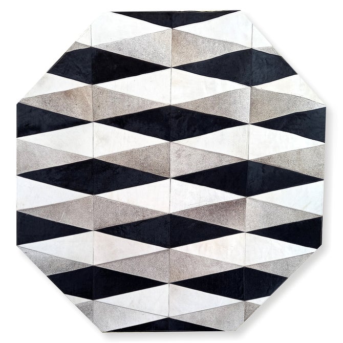 Parallelogram Hair On Hide 6' Octagon Rug - {current_domain}
