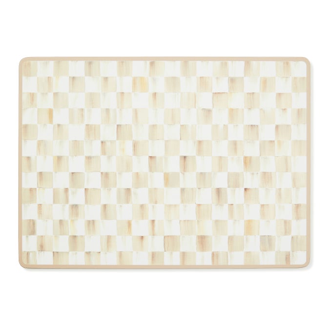 Mocha Check Cork Back Placemats, Set of 4 - {current_domain}