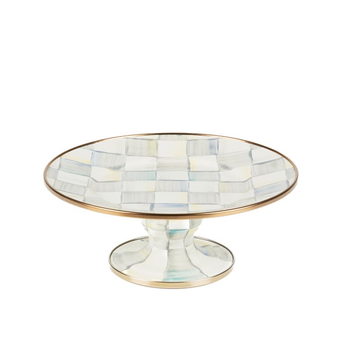 Sterling Check Mini Pedestal Platter - {current_domain}