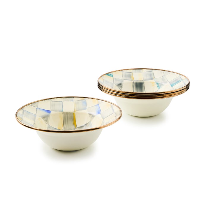 Sterling Check Breakfast Bowls, Set of 4 - {current_domain}