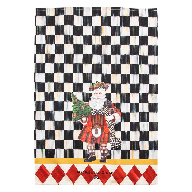 Scottish Santa Dish Towel - {current_domain}