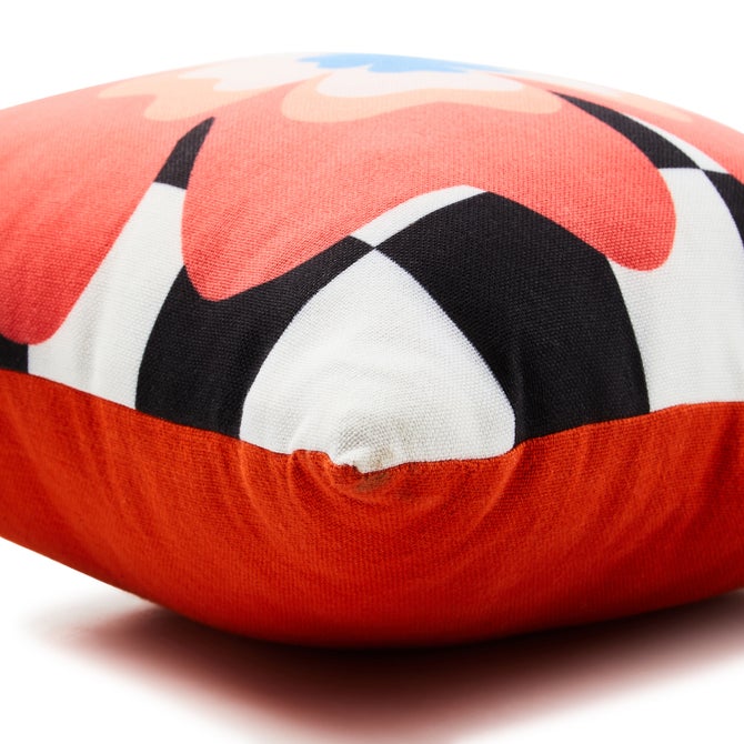 Dolce Vita Outdoor Red Flower Throw Pillow - {current_domain}