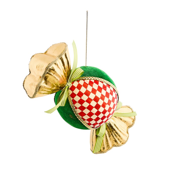 Check It Out Red Check Candy Fabric Ornament - {current_domain}