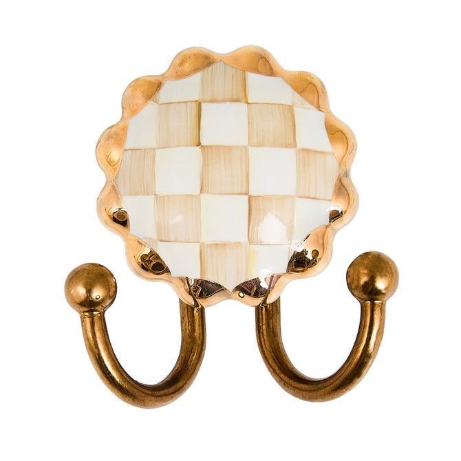 Mocha Check Round Hook - {current_domain}