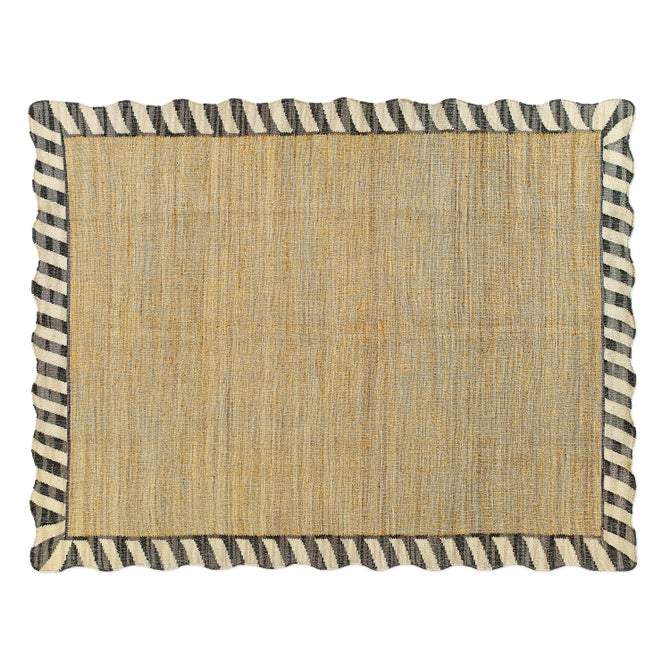 Jute Scalloped Black and White 8' x 10' Rug - {current_domain}