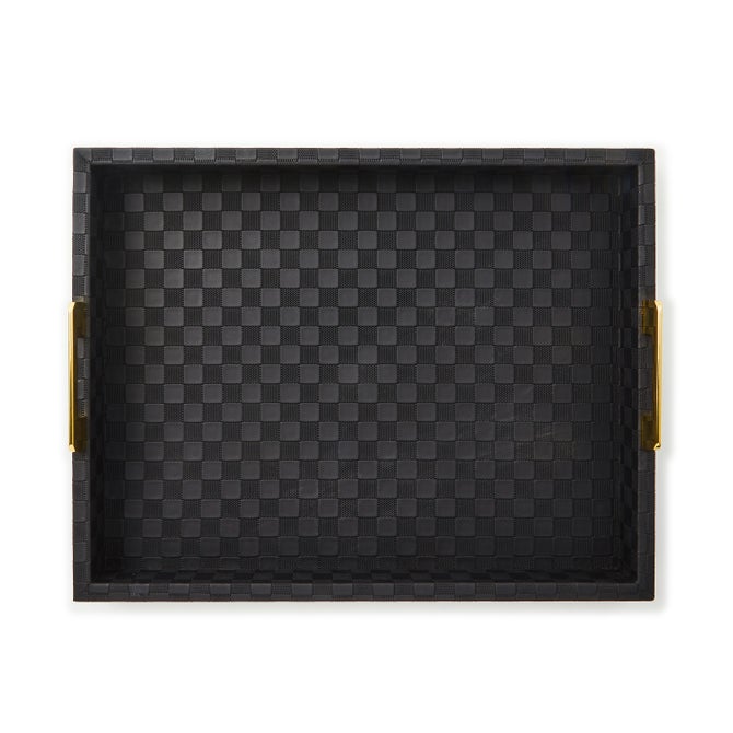 Black Faux Leather Large Tray - {current_domain}