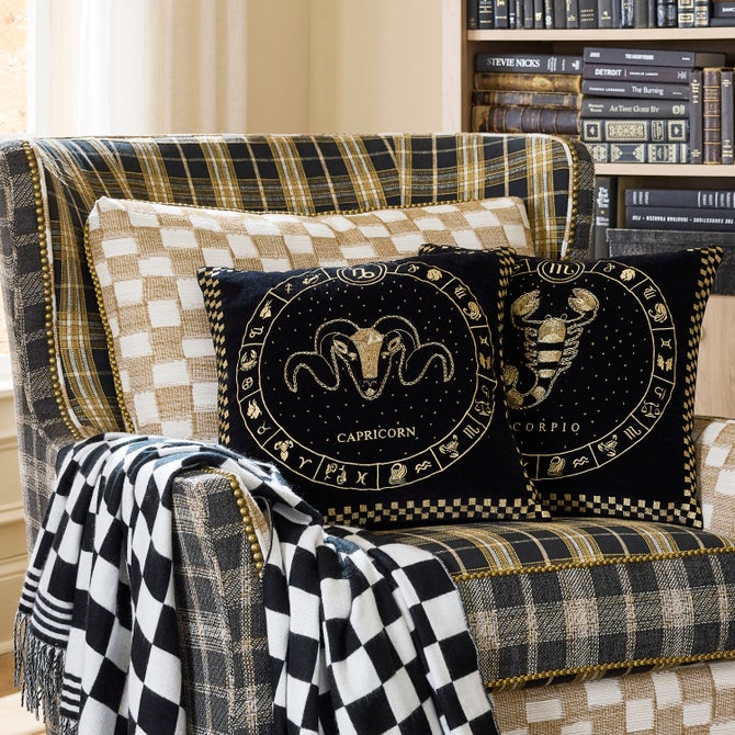 Capricorn Zodiac Throw Pillow - {current_domain}