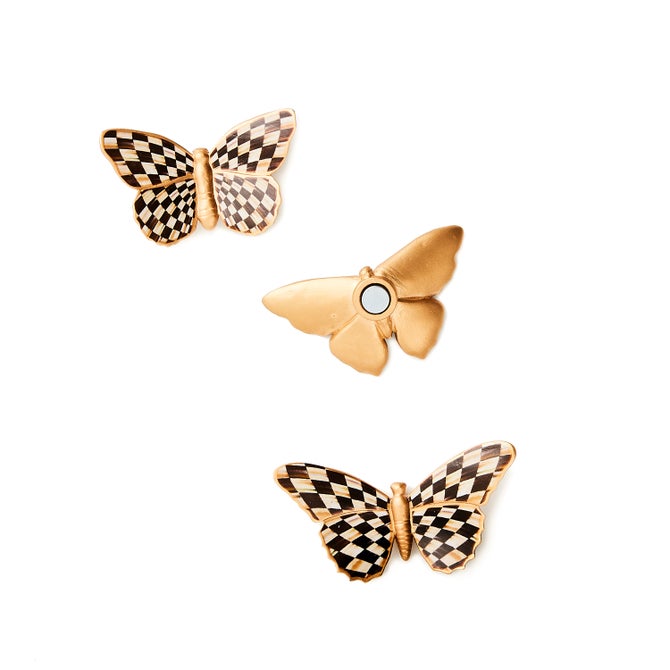 Courtly Check Butterfly Magnets, Set of 3 - {current_domain}
