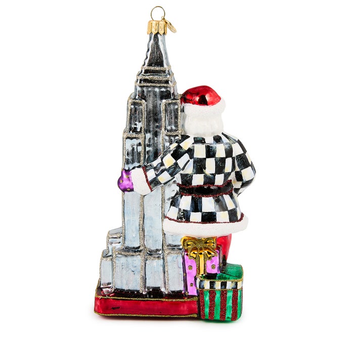 Empire State Building Glass Ornament - {current_domain}