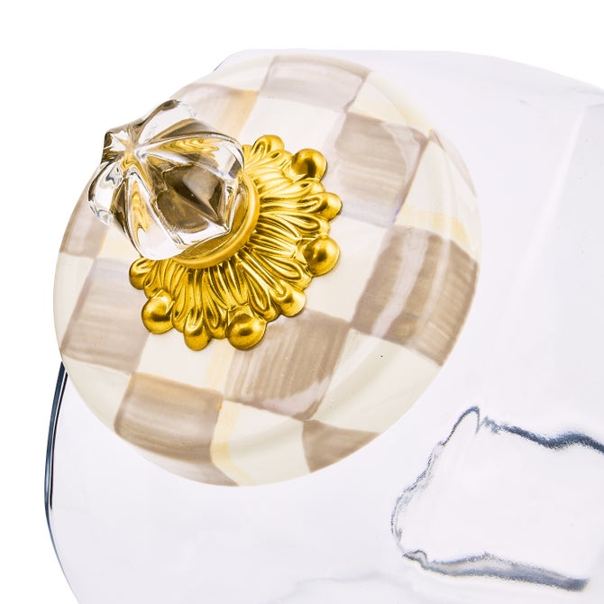 Sweets Jar with Mocha Check Lid - {current_domain}