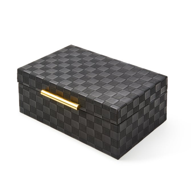 Black Faux Leather Large Box - {current_domain}