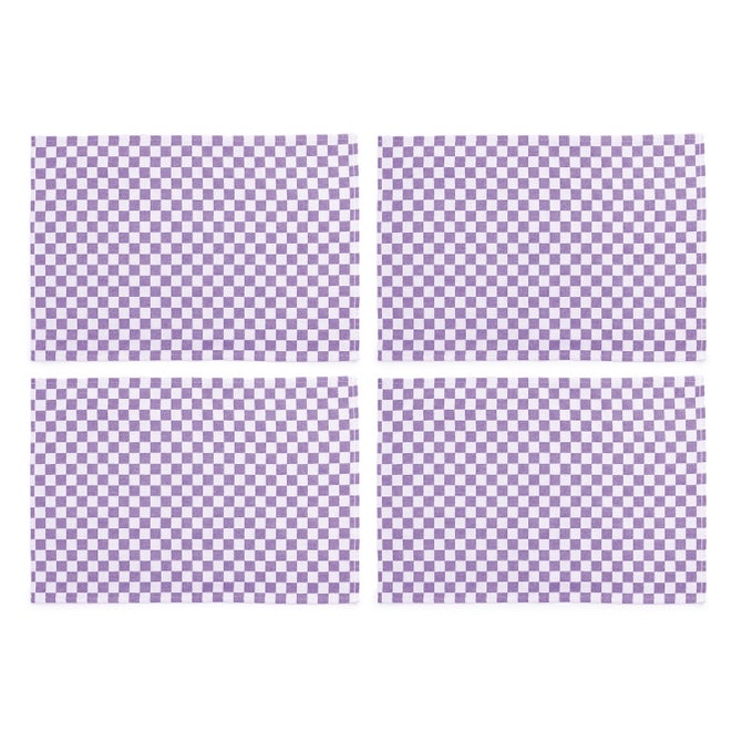 Plum Check Placemat, Set of 4 - {current_domain}